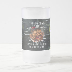 VOTE FW FV HG ELECTION REPUBLICAN PARTY HEALTHCARE FROSTED GLASS BEER MUG