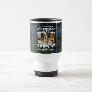 Vote FW FV HG Political Patriotic Trump Trumps Travel Mug