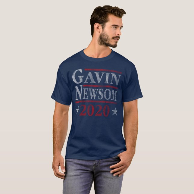Vote Gavin Newsom For President 2020 Election T-Shirt (Front Full)