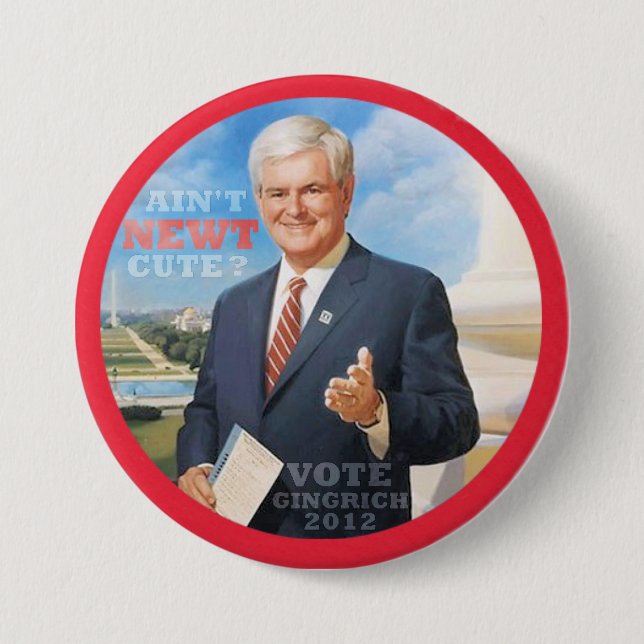 Vote Gingrich 2012 7.5 Cm Round Badge (Front)