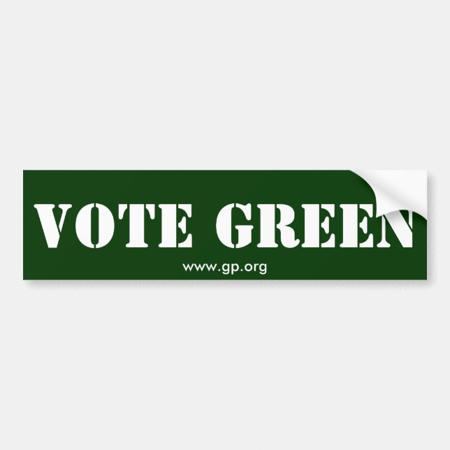 VOTE GREEN BUMPER STICKER (Front)