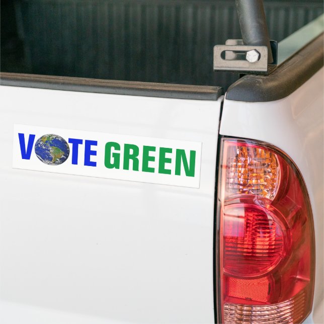 Vote GREEN for Joe Biden President Kamala Harris Bumper Sticker (On Truck)
