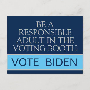 Vote Harris Be the Responsible Adult Voting Postcard