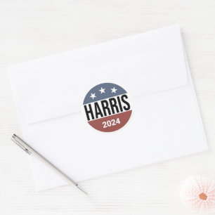 Vote Harris Democrat Party Classic Round Sticker