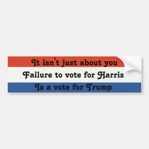 Vote Harris Not Trump v2 Bumper Sticker