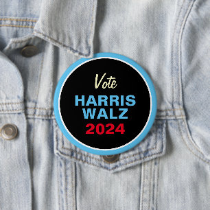 Vote HARRIS WALZ 2024 Campaign 10 Cm Round Badge