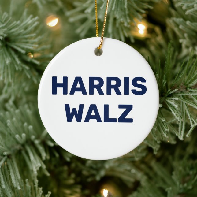 Vote Harris Walz 2024 Ceramic Tree Decoration (Tree)