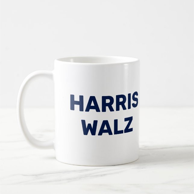 Vote Harris Walz 2024 Coffee Mug (Left)