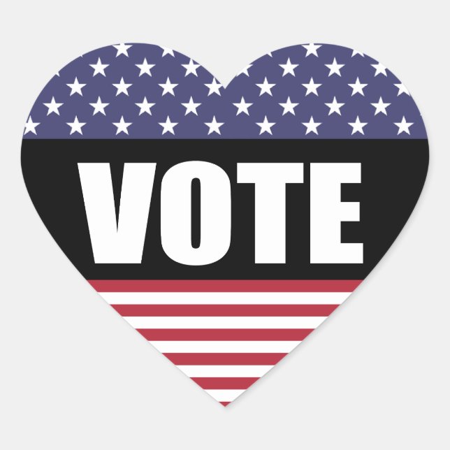 VOTE HEART STICKER (Front)