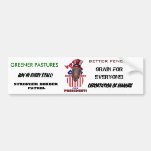 VOTE HERB A VORE FOR PRESIDENT! GOAT BUMPER STICKER