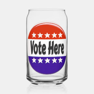 Vote Here Can Glass