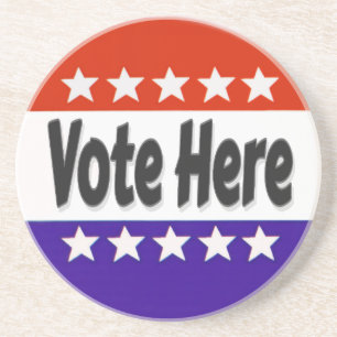 Vote Here Coaster