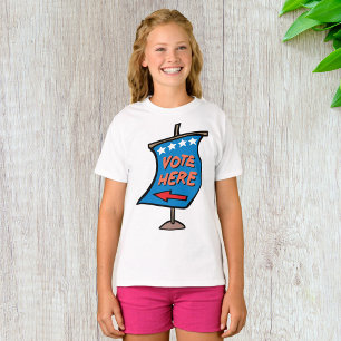 Vote Here Directional Sign T-Shirt