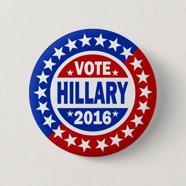 Vote Hillary 2016 6 Cm Round Badge (Front)