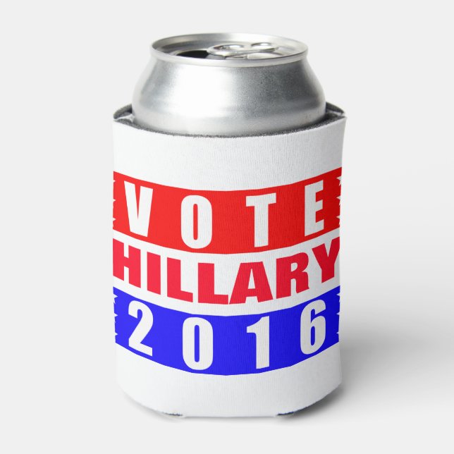 Vote Hillary 2016 Presidential Election Can Cooler (Can Front)