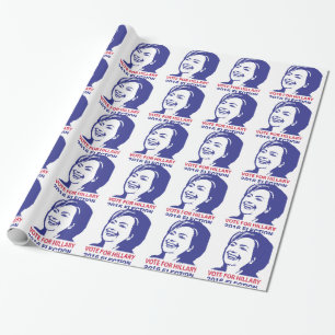 vote hillary clinton 2016 wrapping paper