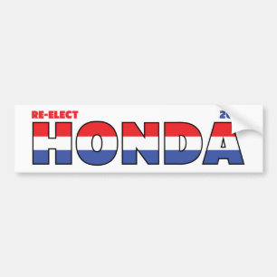 Vote Honda 2010 Elections Red White and Blue Bumper Sticker