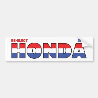 Vote Honda 2010 Elections Red White and Blue Bumper Sticker