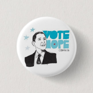VOTE HOPE 3 CM ROUND BADGE
