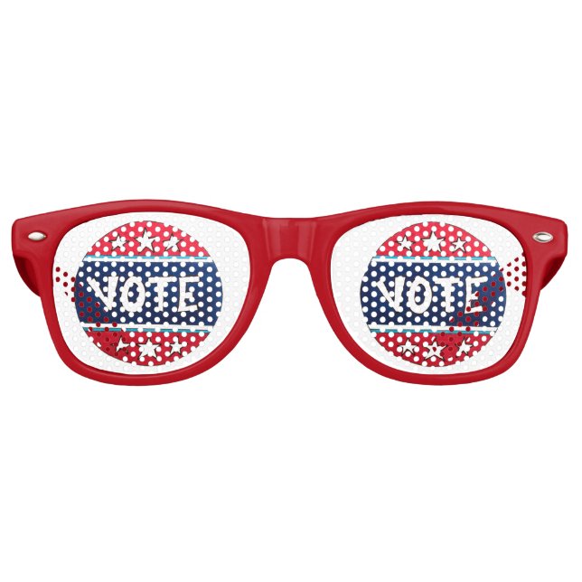 VOTE I Voted Election Day USA Voting Polling Place Retro Sunglasses (Front)
