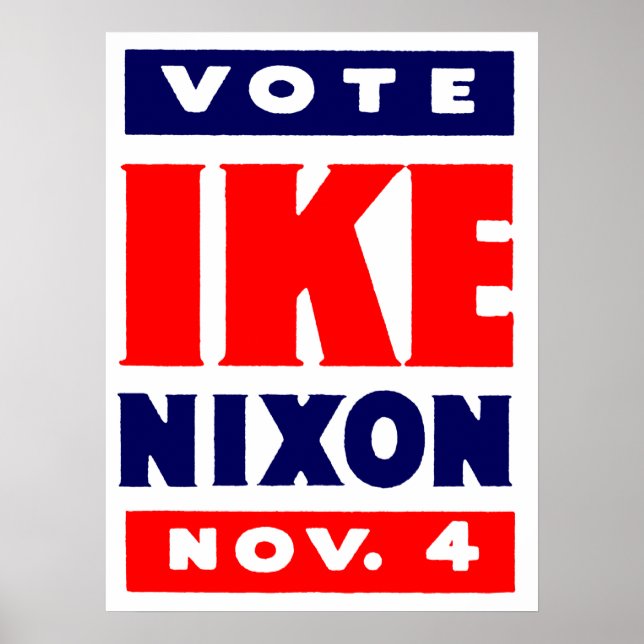 Vote Ike, Nixon in 1952 Poster (Front)