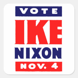 Vote Ike, Nixon in 1952 Square Sticker