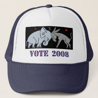 VOTE IN 2008 TRUCKERS HAT CAP REPUBLICAN DEMOCRAT