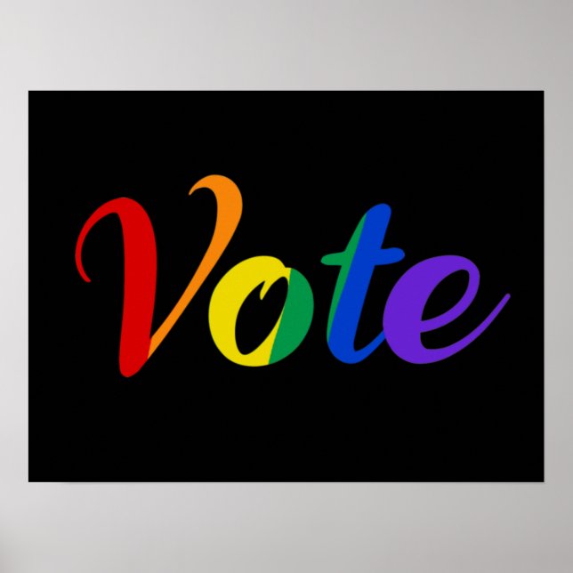 Vote in Rainbow Poster (Front)