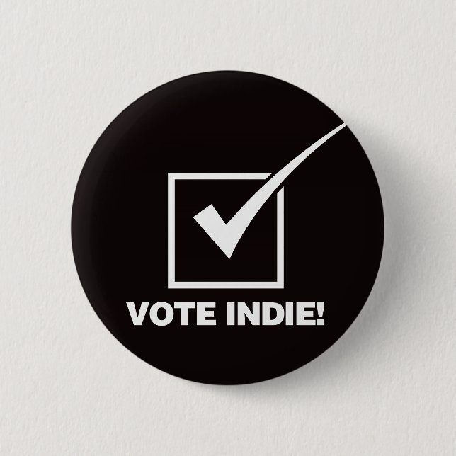 Vote Indie - Solid 6 Cm Round Badge (Front)