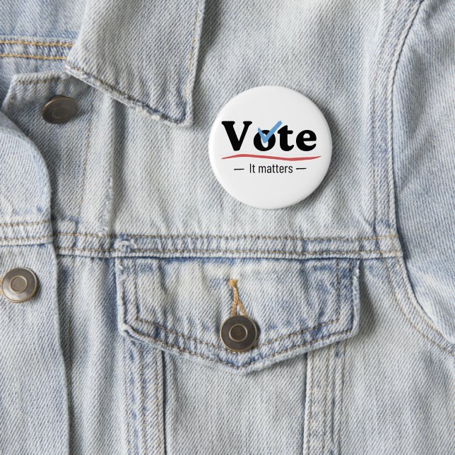 Vote It Matters Light 6 Cm Round Badge (In Situ)