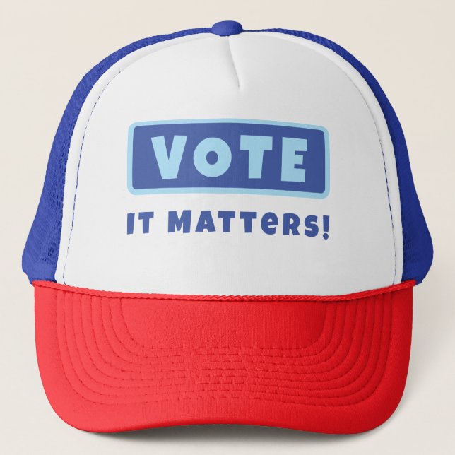 Vote, It Matters! Trucker Hat (Front)