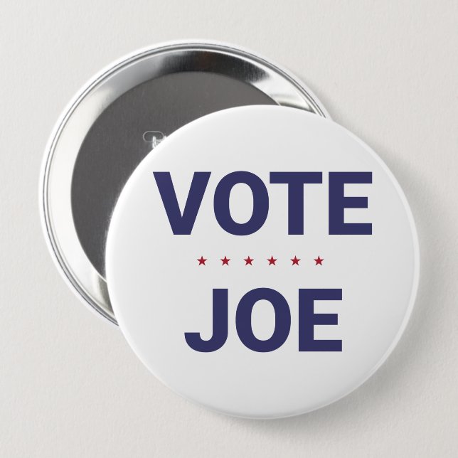 Vote Joe (2020 US election, Democrats) 10 Cm Round Badge (Front & Back)