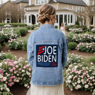 Vote Joe Biden President 2024 Election Blue Denim Jacket