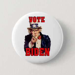 Vote Joe Biden Uncle Sam 2024 6 Cm Round Badge