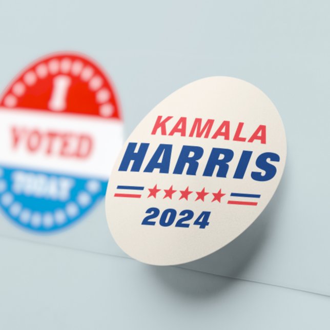 Vote Kamala Harris 2024 Election Round Stickers (Creator Uploaded)
