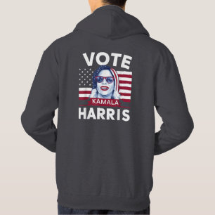 Vote Kamala Harris 2024 President USA Flag Hoodie