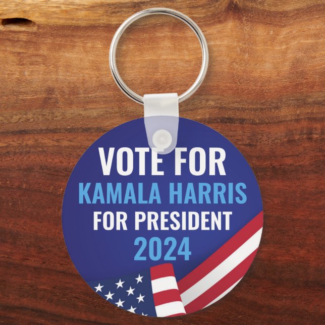 Vote Kamala Harris For President 2024  Key Ring (Front)