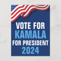 Vote Kamala Harris for President Blue Election