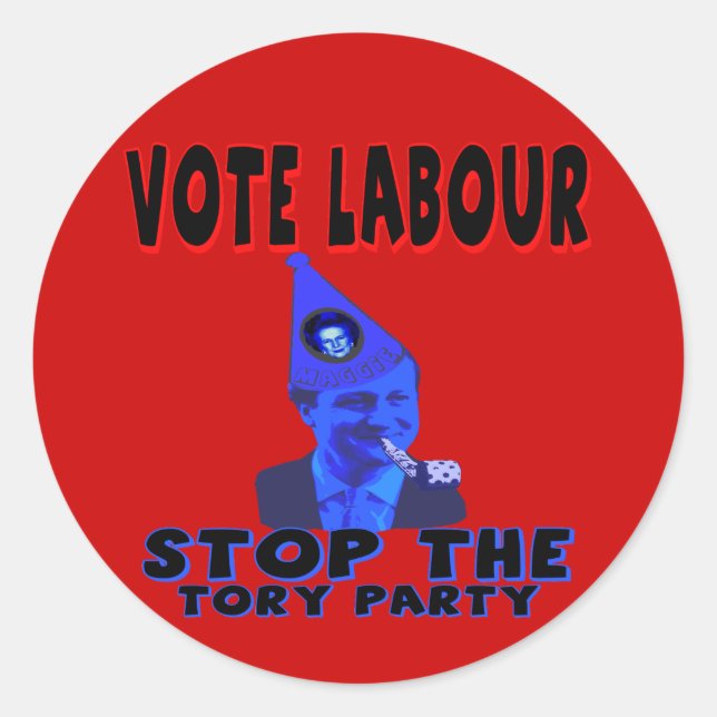 Vote Labour Classic Round Sticker (Front)