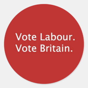 VOTE LABOUR CLASSIC ROUND STICKER