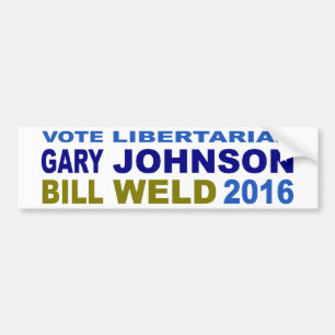 Vote Libertarian Johnson-Weld 2016 Bumper Sticker