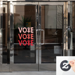 Vote Like A Feminist Window Cling