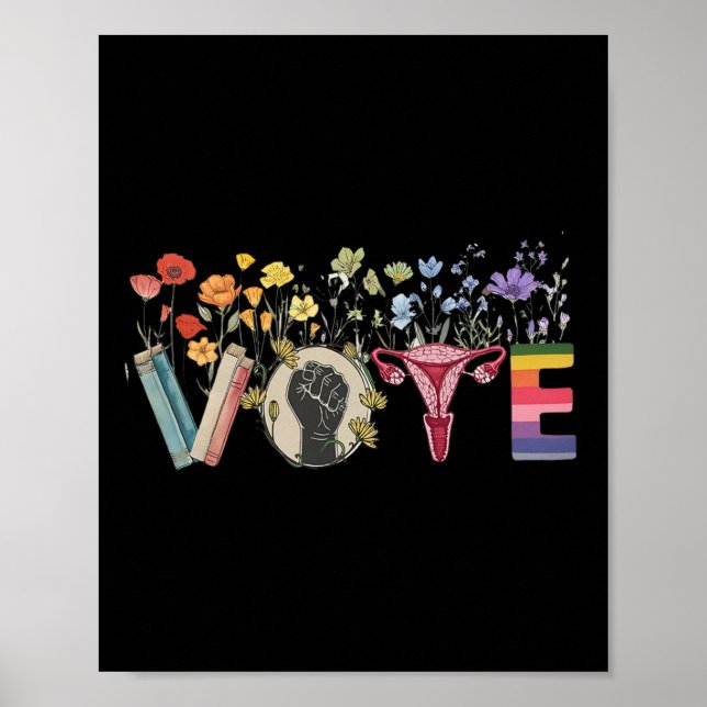 Vote Like Ruth Sent You Flowers Feminist Lgbt Prid Poster (Front)