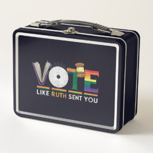 Vote Like Ruth Sent You Gavel Feminists Lgbt Pride Metal Lunch Box
