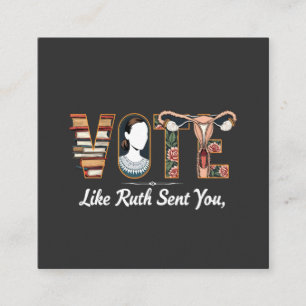 Vote Like Ruth Sent You Harris LGBTQ Equality Square Business Card