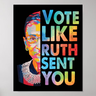 Vote Like Ruth Sent You Sticker Poster