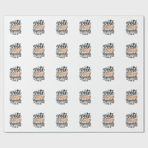 Vote Like Your Broom Depends On It Halloween Shirt Wrapping Paper