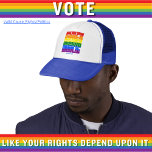 Vote Like Your LGBTQ Rights Depend Upon It Trucker Hat<br><div class="desc">Vote Like Your LGBTQ Rights Depend Upon ItTrucker Hat. Put the word out while wearing this hat. Our rights are on the line. Get out and vote (BLUE).

Vote Blue (editable)</div>