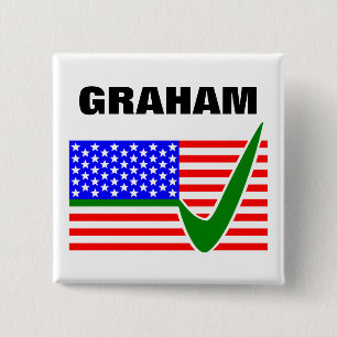 Vote Lindsey Graham for President 2016 15 Cm Square Badge