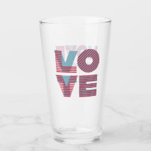 VOTE / LOVE is the answer pint glass
